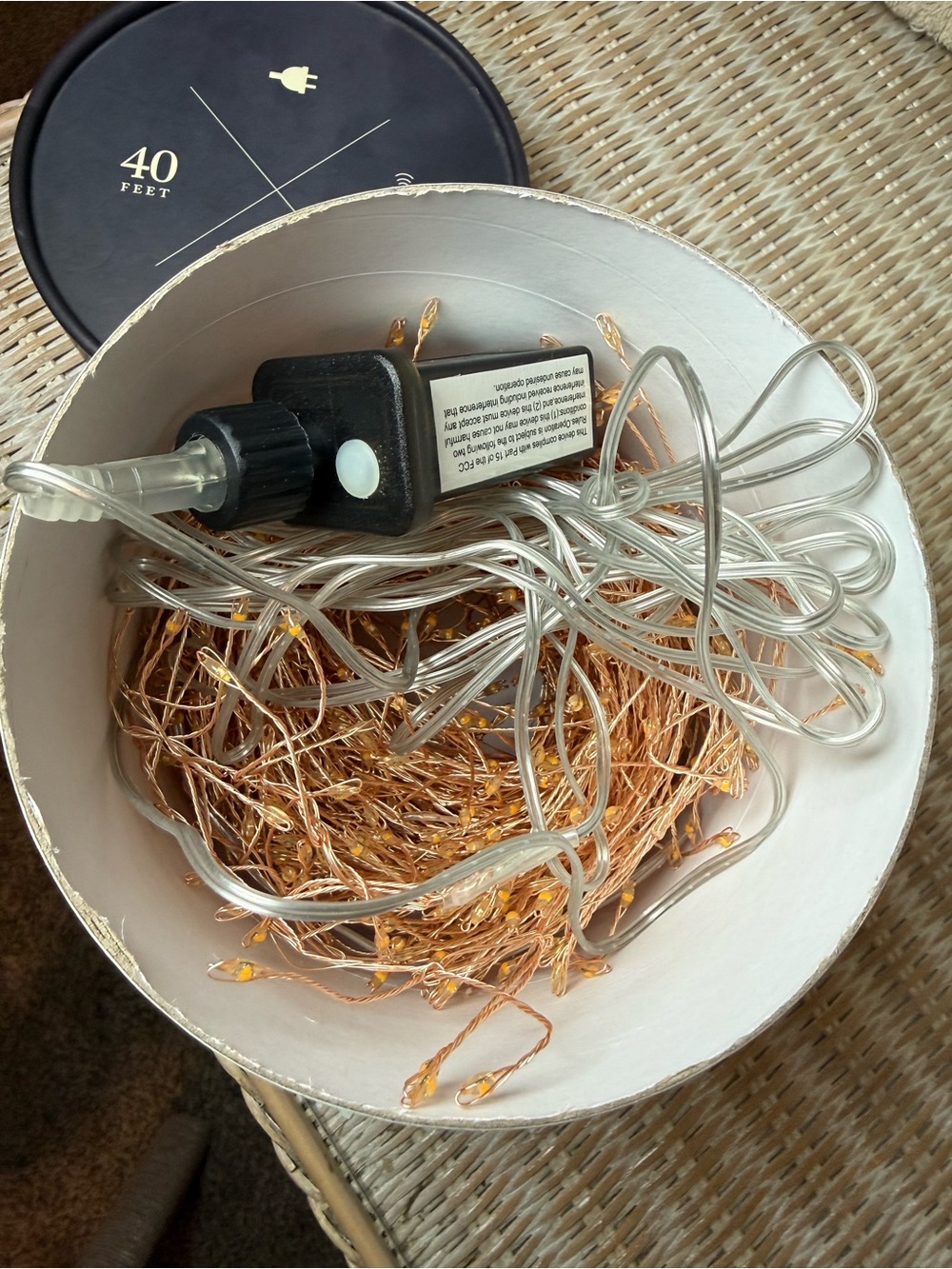 NWOT Anthropologie Stargazer Tendril Vine Lights 40 ft Rose Gold - Picture 7 of 8